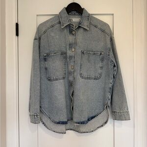 Zara Light Blue Denim Shirt